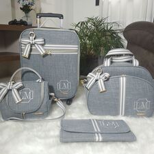 Kit Bolsas de Maternidade Cinza no Rio Pequeno